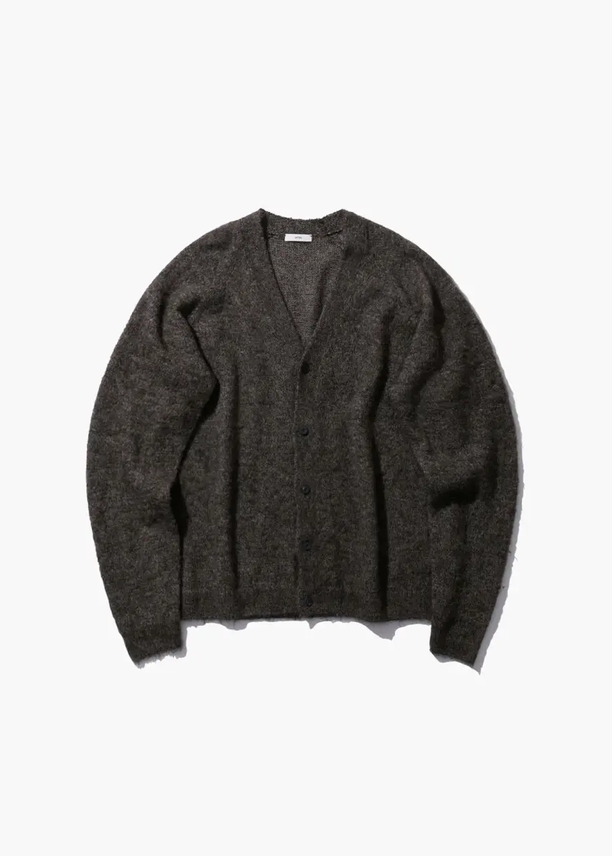 Aton - V-Neck Cardigan brown
