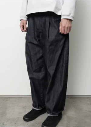 Still by Hand - Wide Denim Pants navy