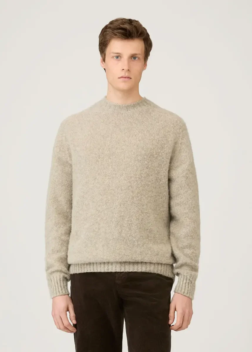 Sunspel - Shetland Sweater oatmeal