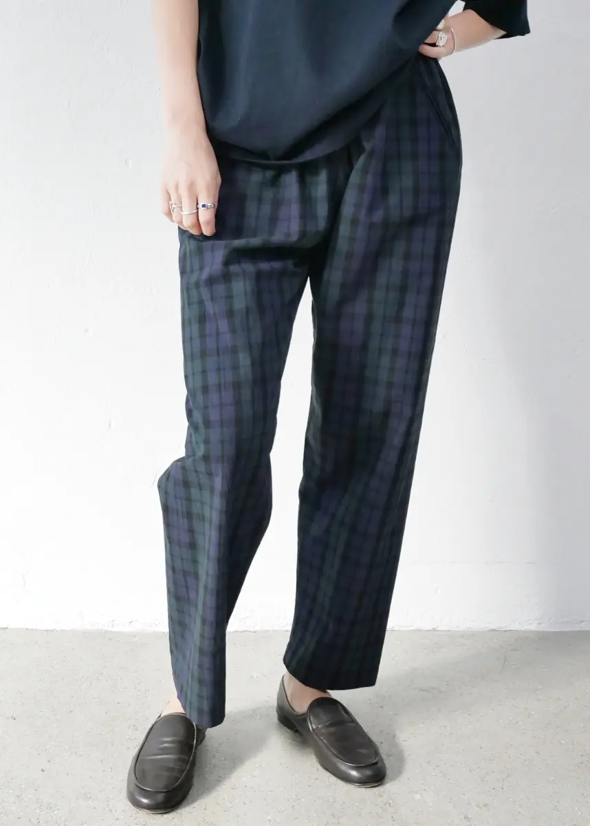 Claudia Bertini - Pants Mercato blue checks