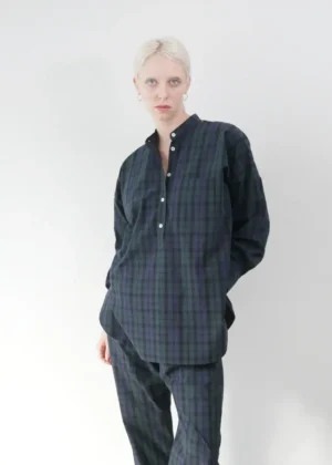 Claudia Bertini - Shirt Mercato Lungo blue checks