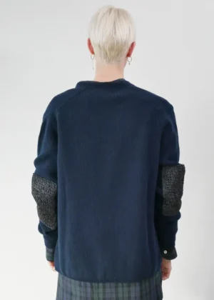Claudia Bertini - V-Neck Sweater LAB navy