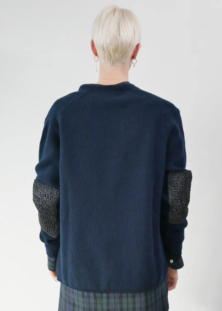 Claudia Bertini - V-Neck Sweater LAB navy