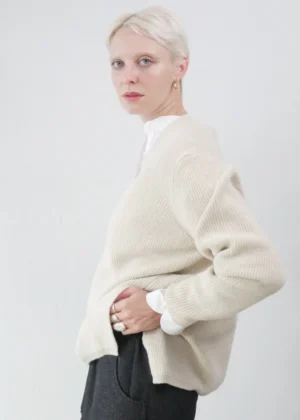 Claudia Bertini - V-Neck Sweater ivory