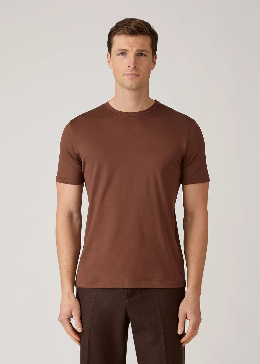 Sunspel - T-Shirt chestnut