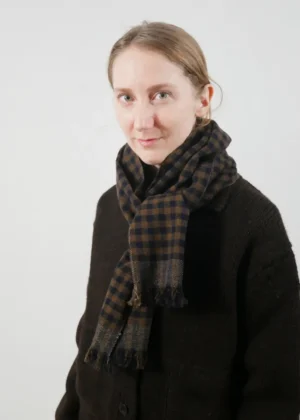 Margaret Howell - Fine Scarf brown/navy