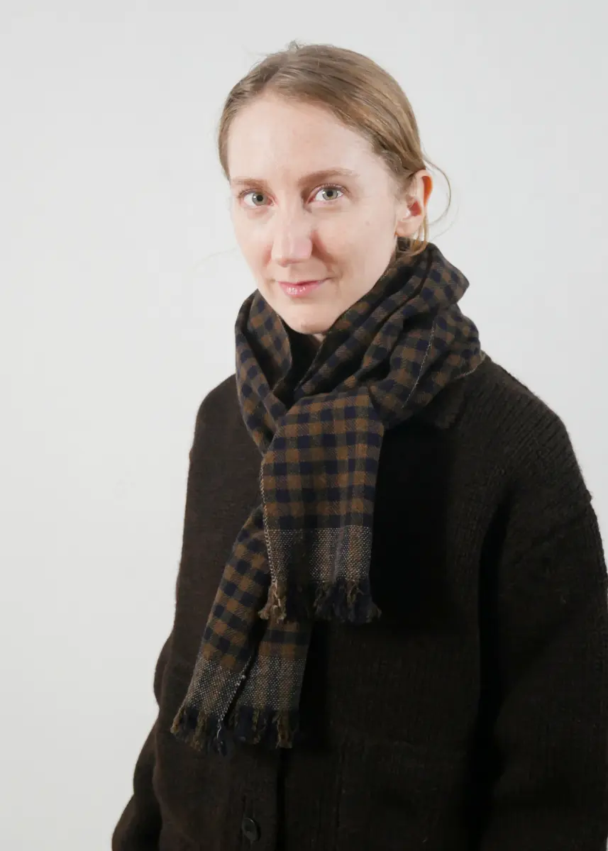 Margaret Howell - Fine Scarf brown/navy