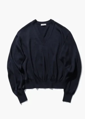 Aton - Suede Knit Sweater navy
