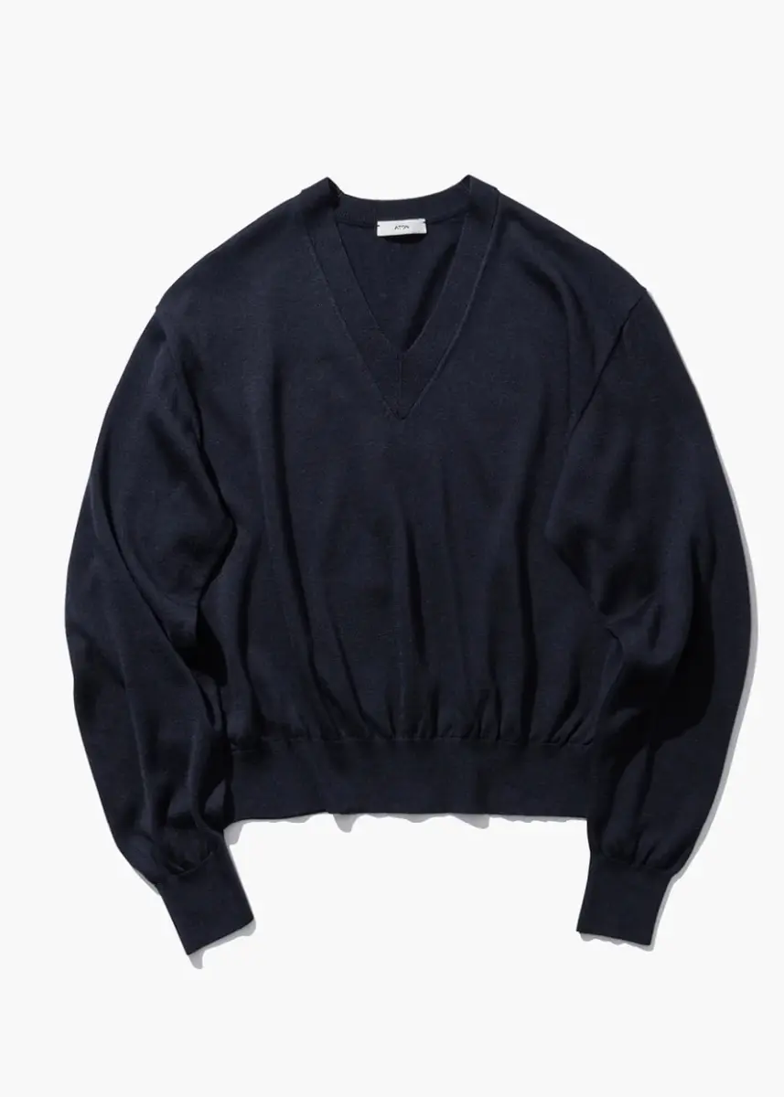 Aton - Suede Knit Sweater navy