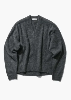 Aton - Fur Sweater top grey
