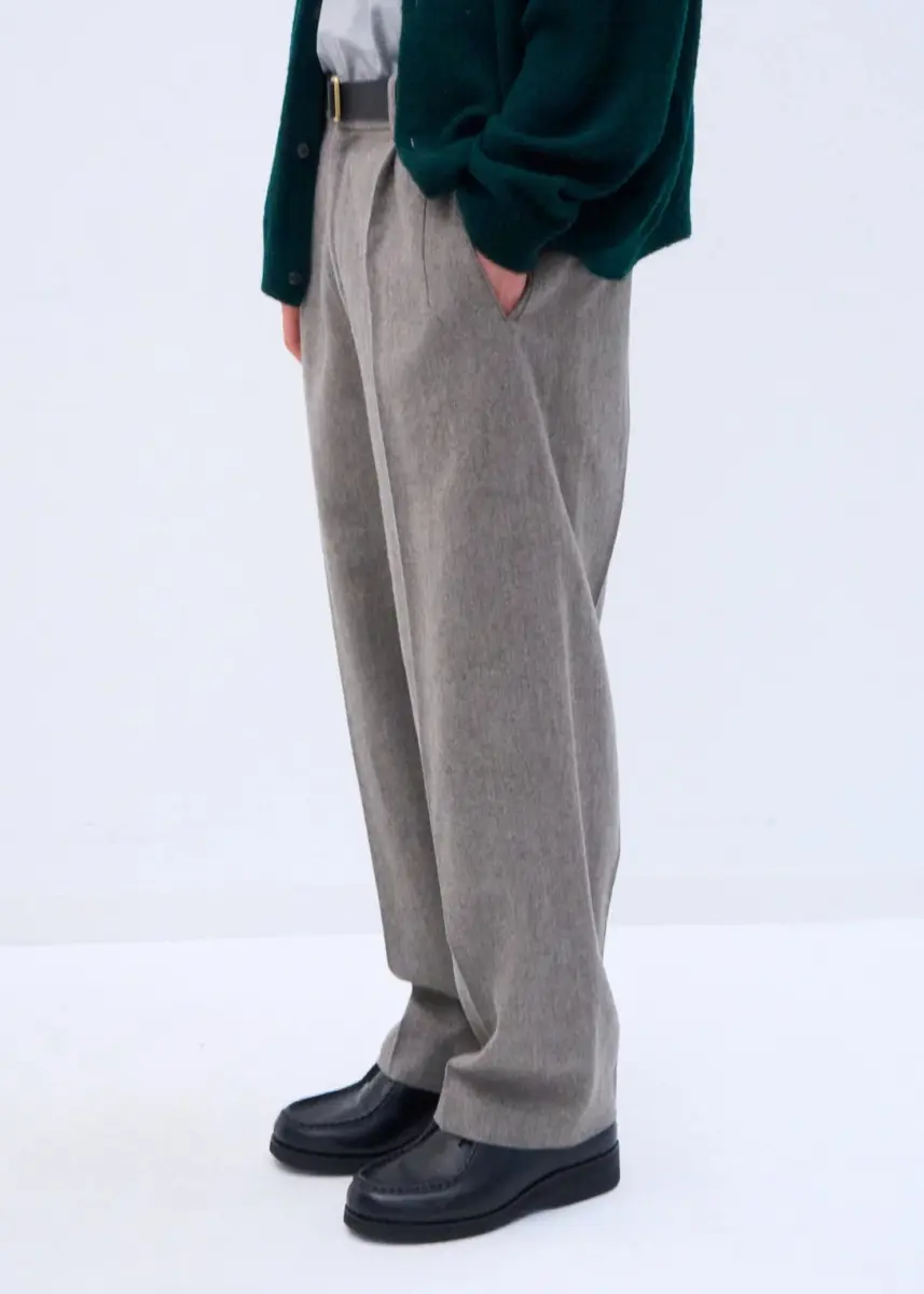 Aton - Tweed Pants beige