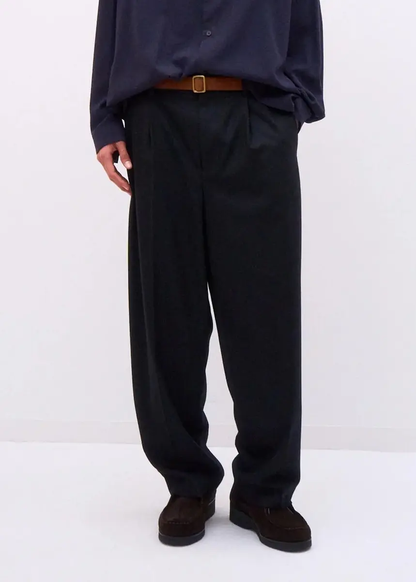 Aton - Flannel Pants black