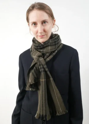 Margaret Howell - Checked Scarf khaki