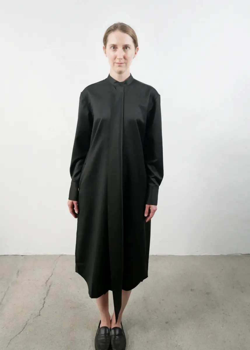 Bare - Panel Shirt Dress green