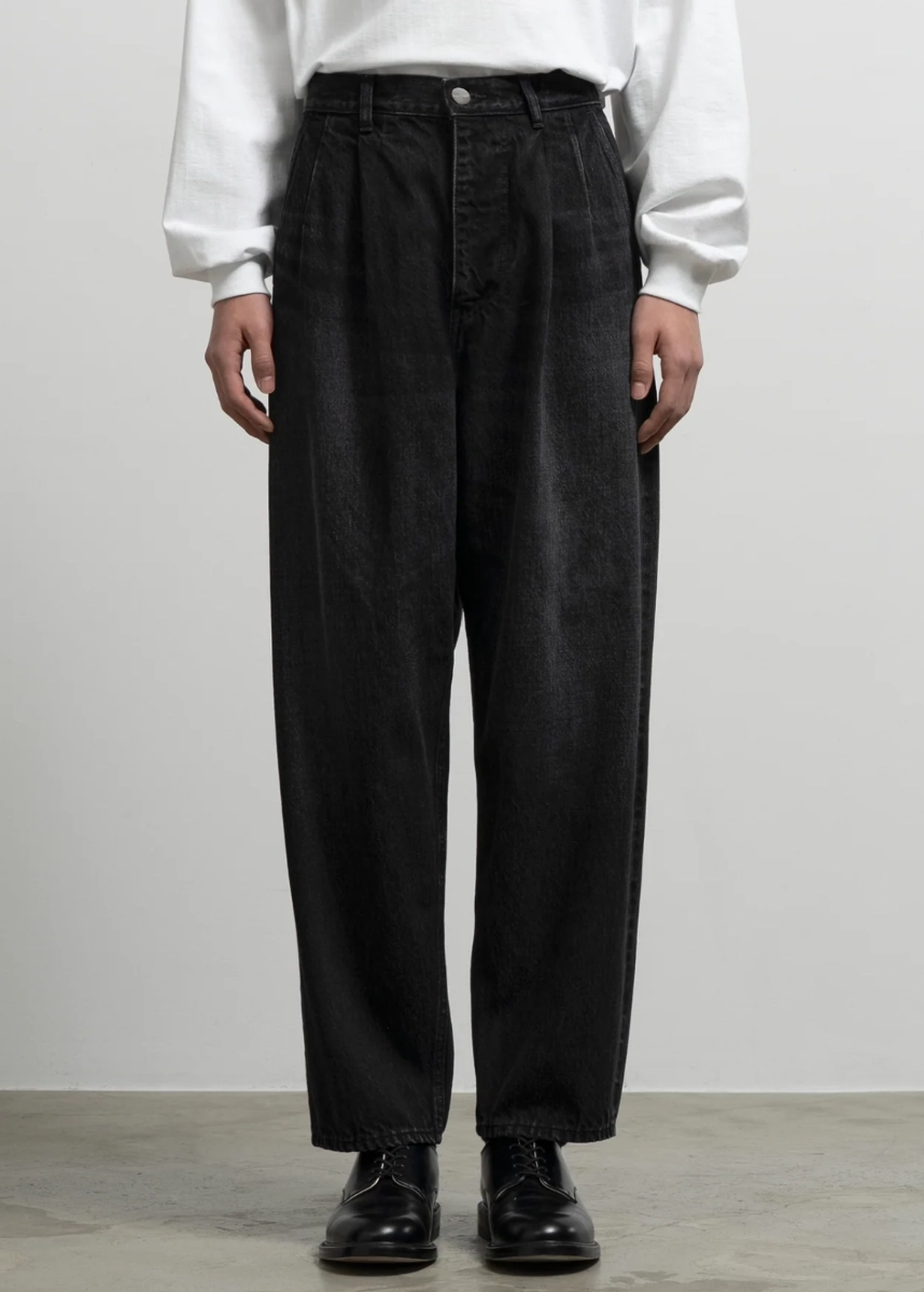 Graphpaper - Tucked Denim Pants black